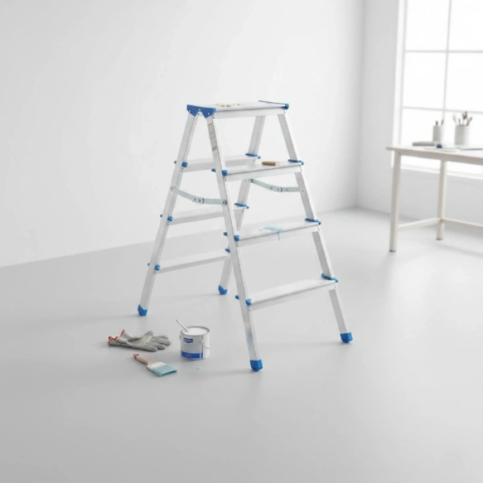 VipMarketim 4+4 Çift Basamaklı Alüminyum Metal Merdiven