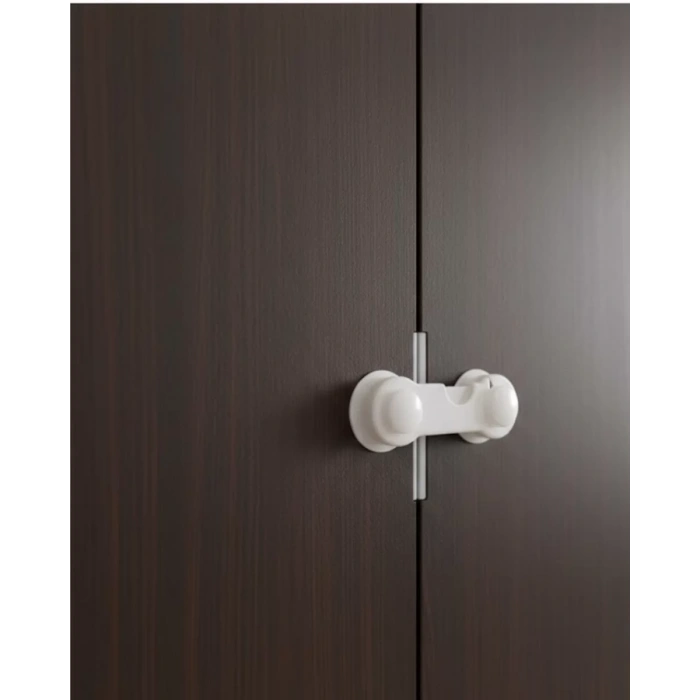 VipMarketim 4 Adet Bebek ve Çocuk Koruyucu Dolap Kilidi Vida Gerektirmeyen Güvenlik Seti