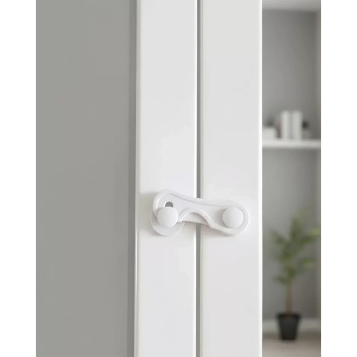 VipMarketim 4 Adet Çok Amaçlı Dolap Güvenlik Kilidi Çocuklara Karşı Koruyucu Çözüm