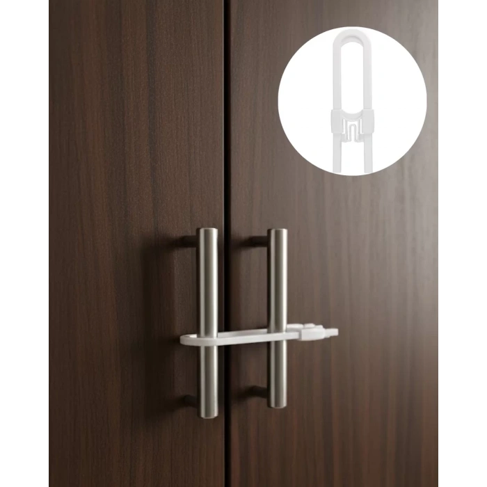 VipMarketim 4 Adet Dolap Kapak Kilidi Ev İçi Güvenlik İçin Pratik Koruma Seti