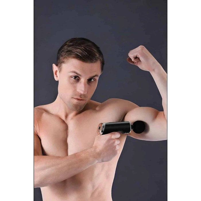 VipMarketim 4 Başlıklı Darbeli Şarjlı Masaj Aleti Tabancası Kablosuz