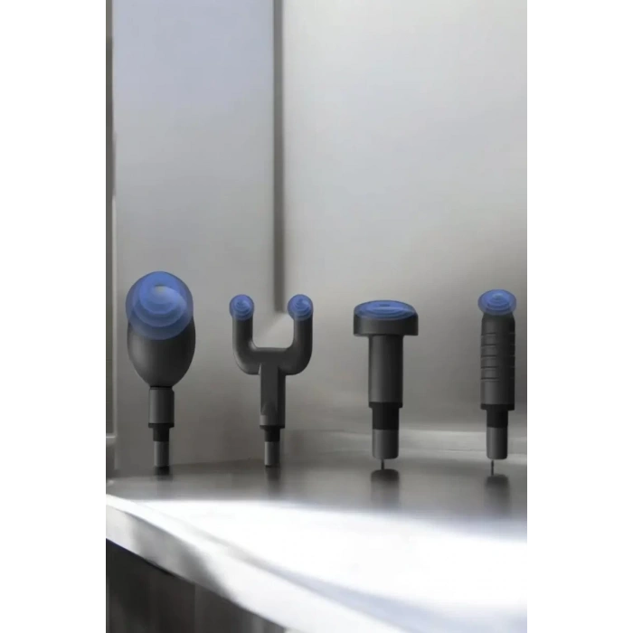 VipMarketim 4 Başlıklı Darbeli Şarjlı Masaj Aleti Tabancası Kablosuz