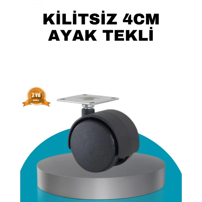 VipMarketim 4 cm Kilitsiz Masa Ayağı Tekli Sessiz ve Akıcı Hareket
