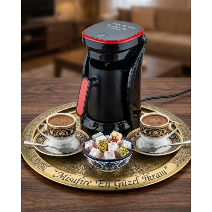 VipMarketim 4 Fincan Kapasiteli Türk Kahvesi Makinesi Taşma Önleyici ve Enerji Tasarruflu