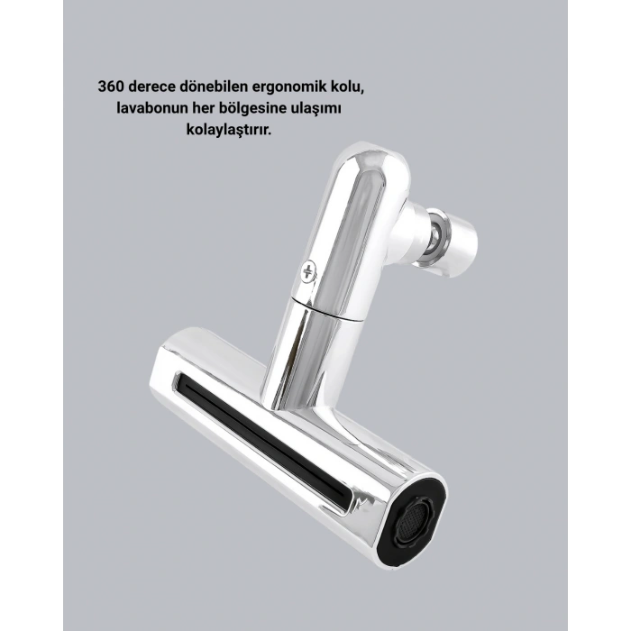 VipMarketim 4 Fonksiyonlu Musluk Başlığı 360 Derece Dönebilen ve Su Tasarruflu