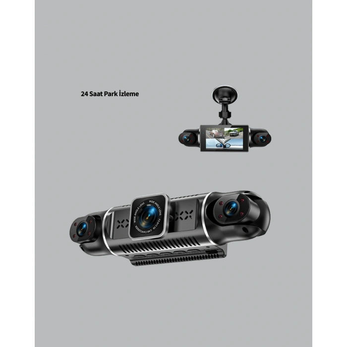 VipMarketim 4 Kameralı Araç İçi Kamera 1080P GPS Takip WiFi Gece Görüşlü