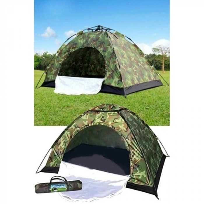 VipMarketim 4 Kişilik Kamuflaj Desenli Kolay Kurulumlu Kamp Çadırı