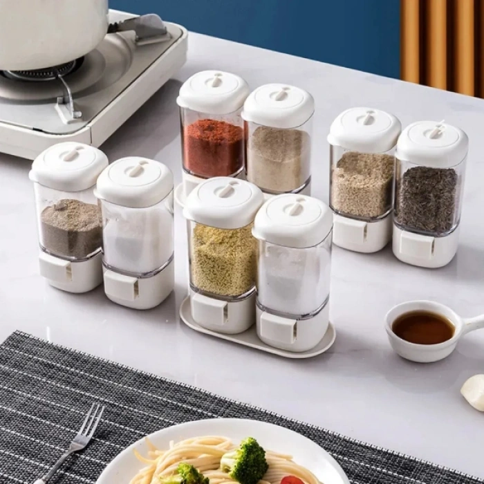 VipMarketim 4lü Basmalı Baharatlık Tuzluk Seti