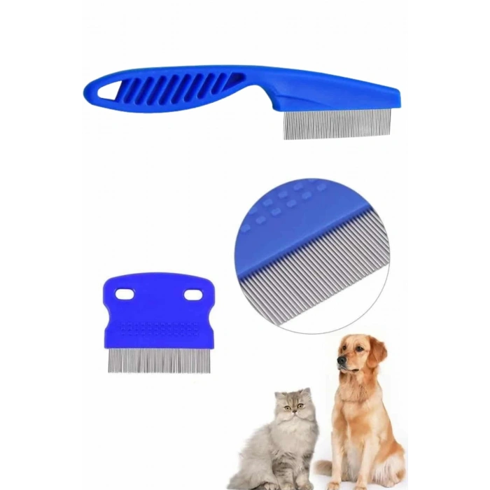 VipMarketim 4lü Bit Evcil Hayvan Tarak Seti Kedi Köpek Bit Tarak Seti Pire Tarağı