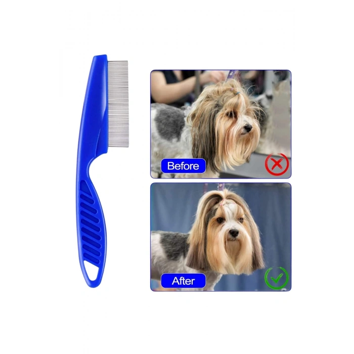 VipMarketim 4lü Bit Evcil Hayvan Tarak Seti Kedi Köpek Bit Tarak Seti Pire Tarağı