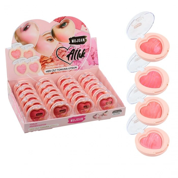 VipMarketim 4lü Kalp Allık Blush Seti