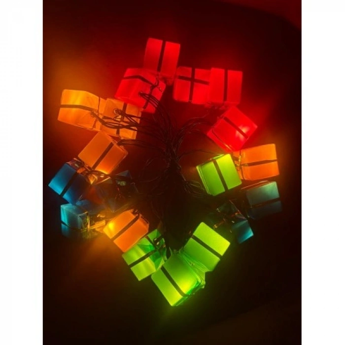 VipMarketim 4 Metre 20 Led Pilli 2 Kademeli Hediye Kutusu Led Işık