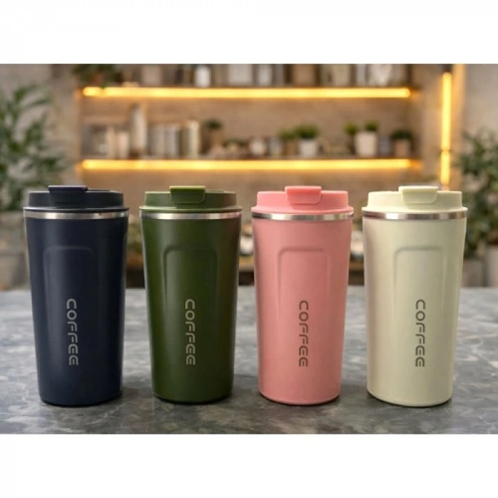 VipMarketim 480 ml Paslanmaz Çelik Termos Mug Bardak