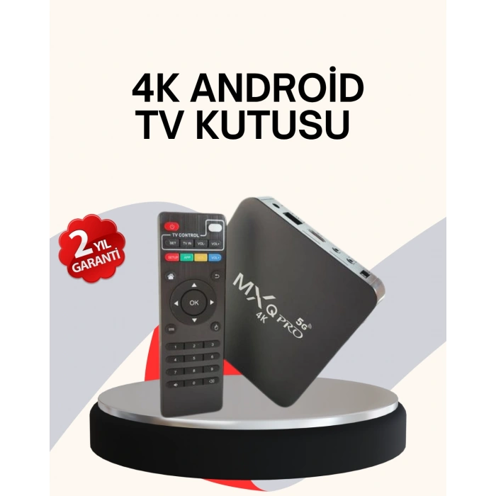 VipMarketim 4K Android TV Box – Akıllı Medya Oynatıcı 2GB RAM 16GB Hafıza Wi-Fi Destekli