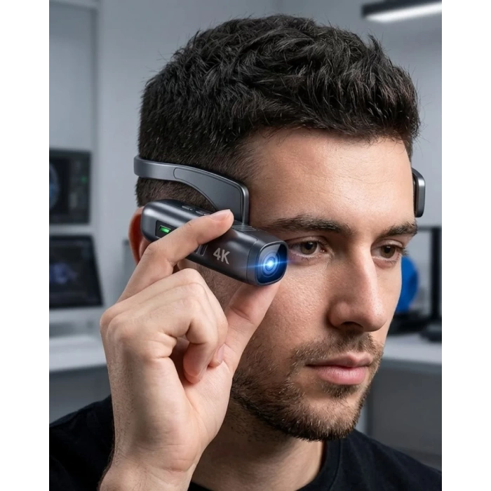 VipMarketim 4K Giyilebilir Mini Kamera EIS Stabilizasyon 120° Geniş Açı WiFi Kontrol