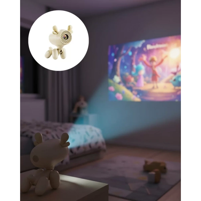 VipMarketim 4K İçerik Destekli Akıllı Projeksiyon WiFi Bluetooth Android