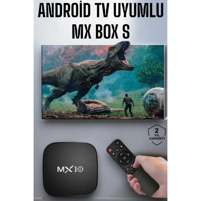 VipMarketim 4K TV Uyumlu HD Çözünürlüklü Mx Box S 8 GB
