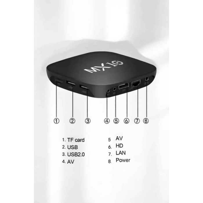 VipMarketim 4K TV Uyumlu HD Çözünürlüklü Mx Box S 8 GB