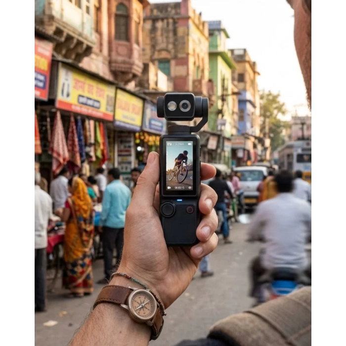 VipMarketim 4K Ultra HD El Kamerası 2.0 IPS Ekran Döner Başlık ve Yüksek Batarya Kapasiteli