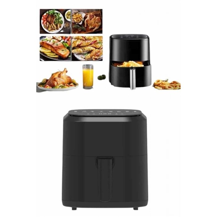 VipMarketim 4L Airfryer Hazneli Hava Fritözü Yağsız Fritöz Taşınabilir Fırın İşlevi Gören Pratik