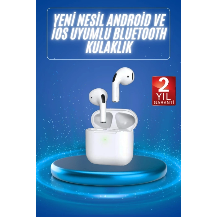VipMarketim 4.Nesil Bluetooth Kulaklık Yüksek Ses Kaliteli Dokunmatik Kontrol Özellikli