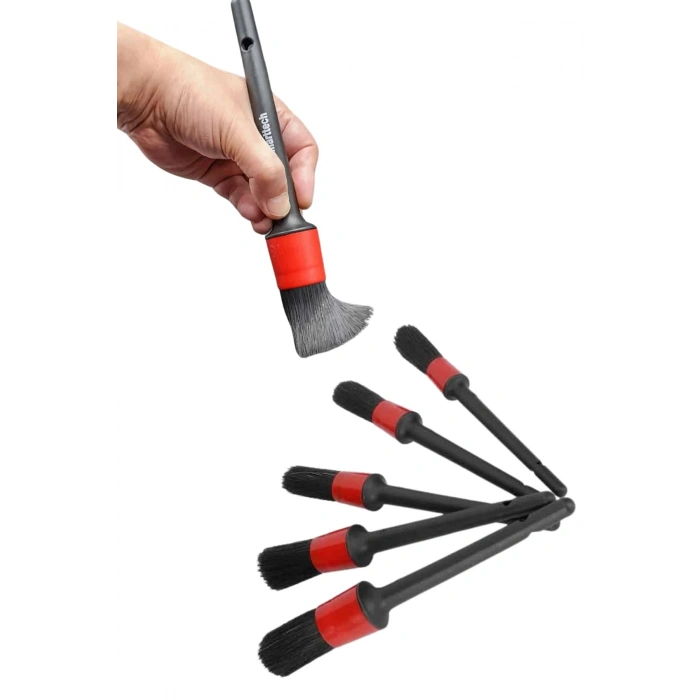 VipMarketim 5 Adet Oto Detaylı Temizleyici Araç İçi Temizlik Fırça Seti Koltuk Döşeme Kapı Toz Alma Fırçası