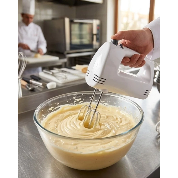 VipMarketim 5 Hız Ayarlı Elektrikli El Mikseri Kek Hamuru Çırpma Mikseri