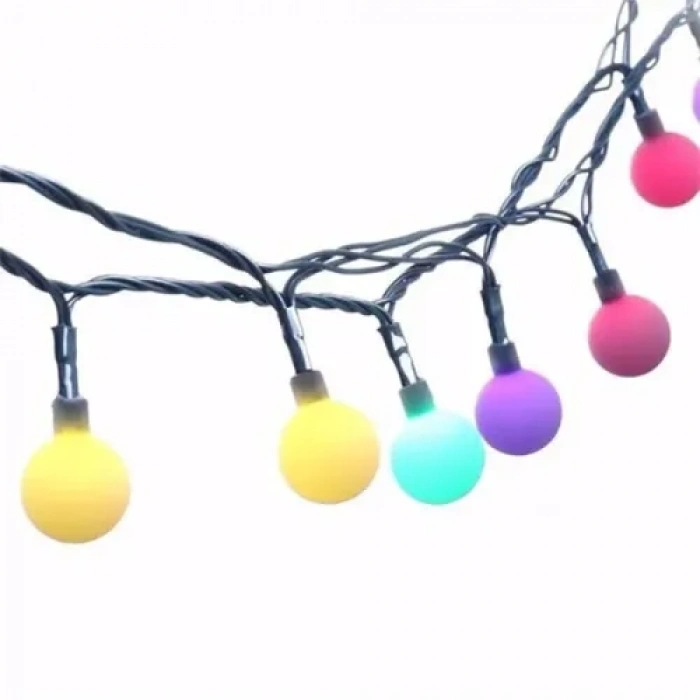 VipMarketim 5 Metre 28 LED Fişli RGB Mini Top LED