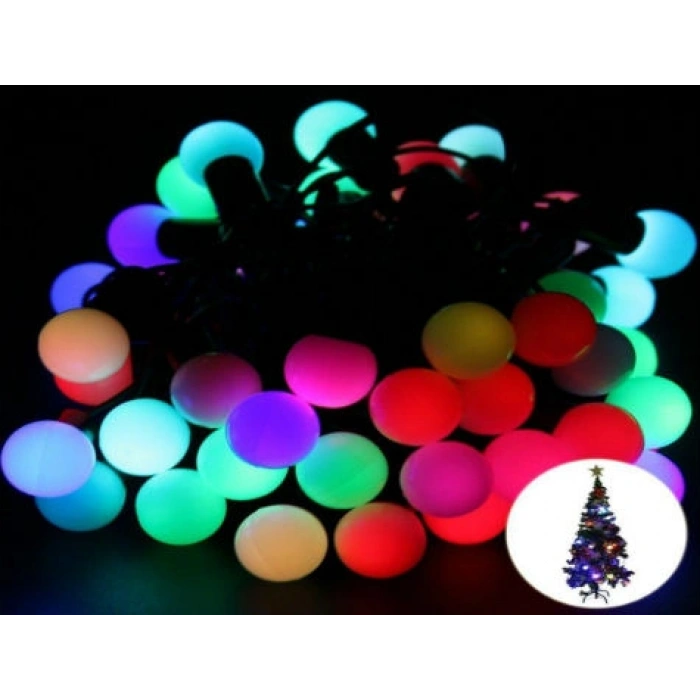 VipMarketim 5 Metre 28 Mini Top RGB Led Siyah Kablo