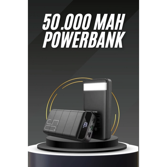 VipMarketim 50.000 Mah Led Dijital Göstergeli USB Çıkışı Powerbank
