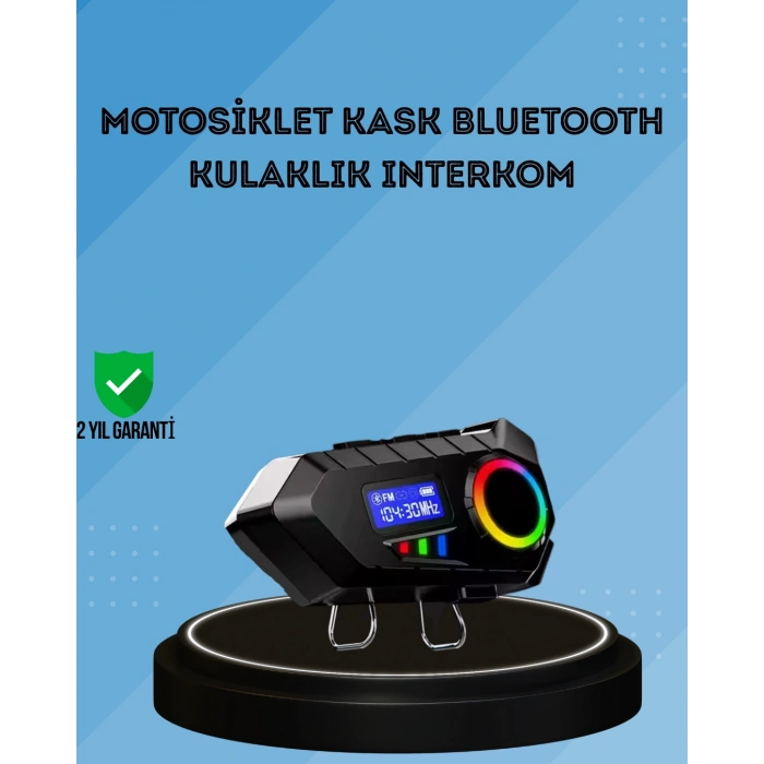VipMarketim 500mAh Bataryalı Bluetooth 5.4 İnterkom LED Ekranlı FM Destekli