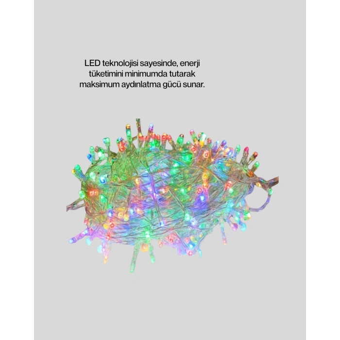 VipMarketim 50’li LED Şeffaf Kablolu 5 m Aydınlatma Işık Süsleme Led