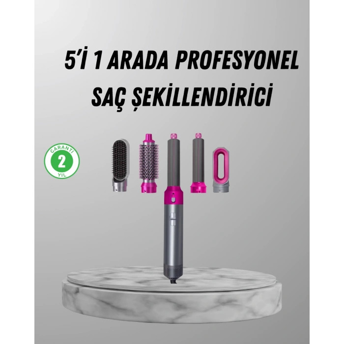 VipMarketim 5’i 1 Arada Saç Şekillendirici Set Kuaför Düzeyinde Performans ve Ergonomik Tasarım