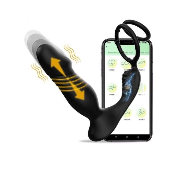 VipMarketim 5in1 Telefon Kontrollü Titreşimli İleri Geri Vibratör