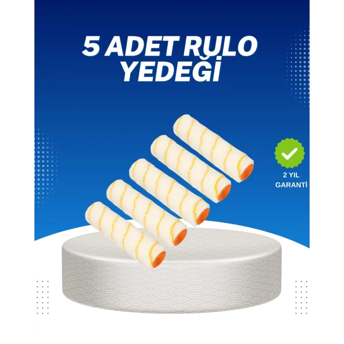 VipMarketim 5’li Emülsiyon Boya Rulosu Duvar ve Tavan Uygulamasına Uygun