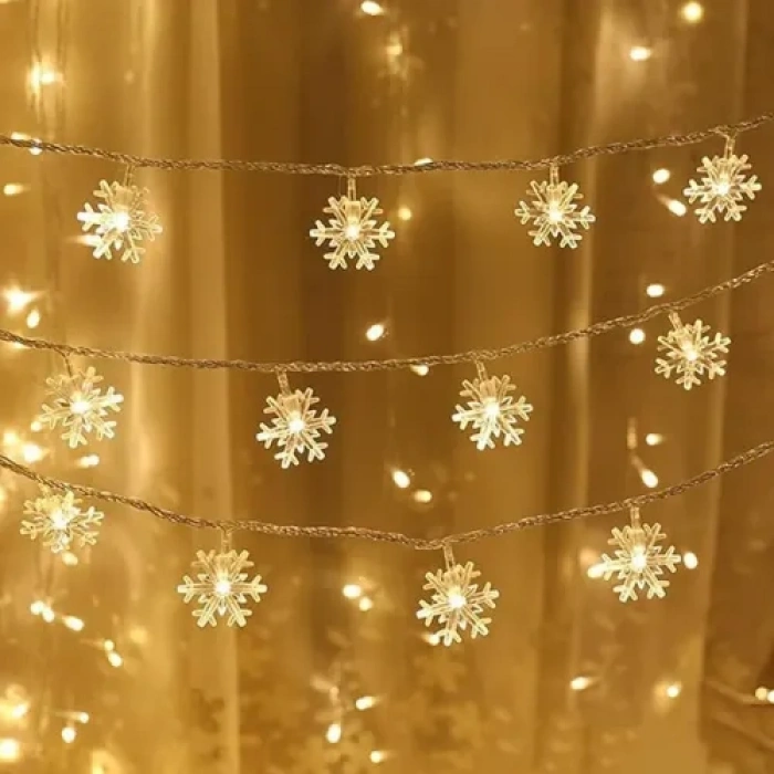 VipMarketim 5m 28 LED Kar Tanesi Lamba