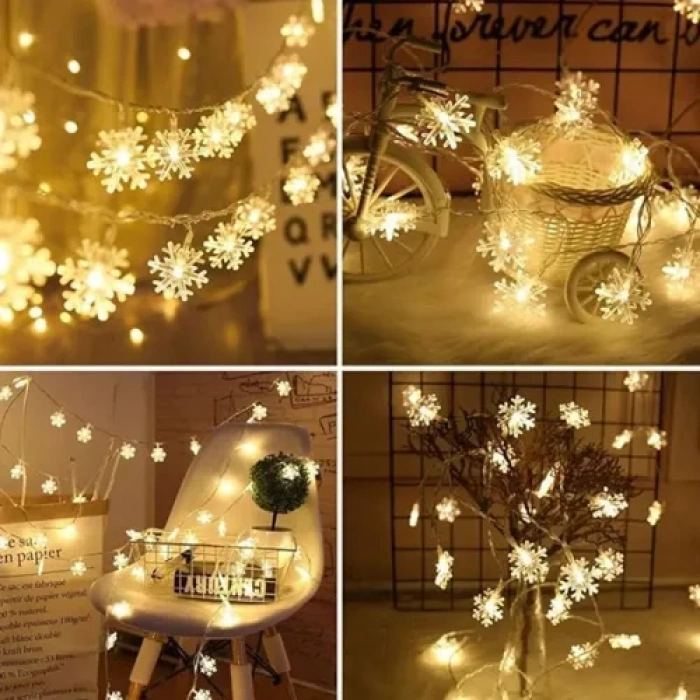 VipMarketim 5m 28 LED Kar Tanesi Lamba