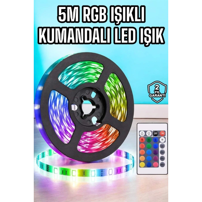 VipMarketim 5M RGB Işıklı Her Ortama Uygun Led Işık