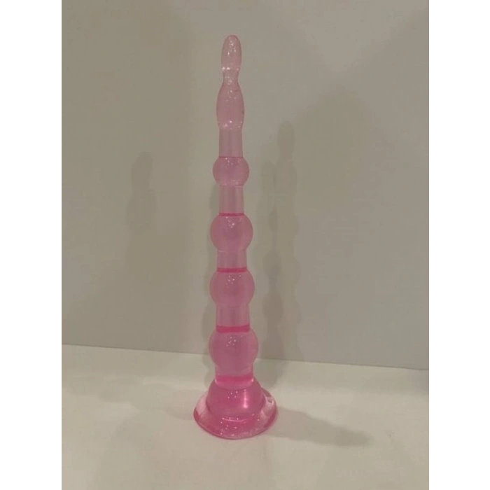 VipMarketim 6 Boğumlu 17,5 cm vantuzlu silikon rektal plug