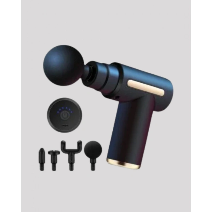 VipMarketim 6 Kademeli Kas Masaj Tabancası 4 Başlıklı Güçlü Sessiz Sporcu Masaj Cihazı Şarjlı