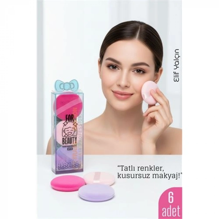 VipMarketim 6lı Makyaj Süngeri Seti – Yumuşak Dokulu Latex-Free Pürüzsüz Uygulama İçin İdeal