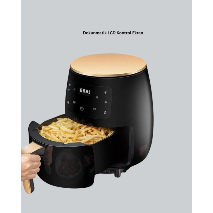 VipMarketim 6 Litre Büyük Kapasiteli Dokunmatik Airfryer 2400W Yağsız Fritöz