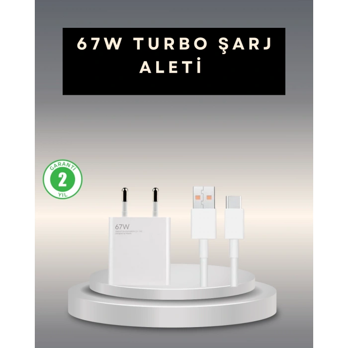 VipMarketim 67 Watt Type C Şarj Adaptörü Xiaomi Poco X3 X4 X5 Pro Uyumlu