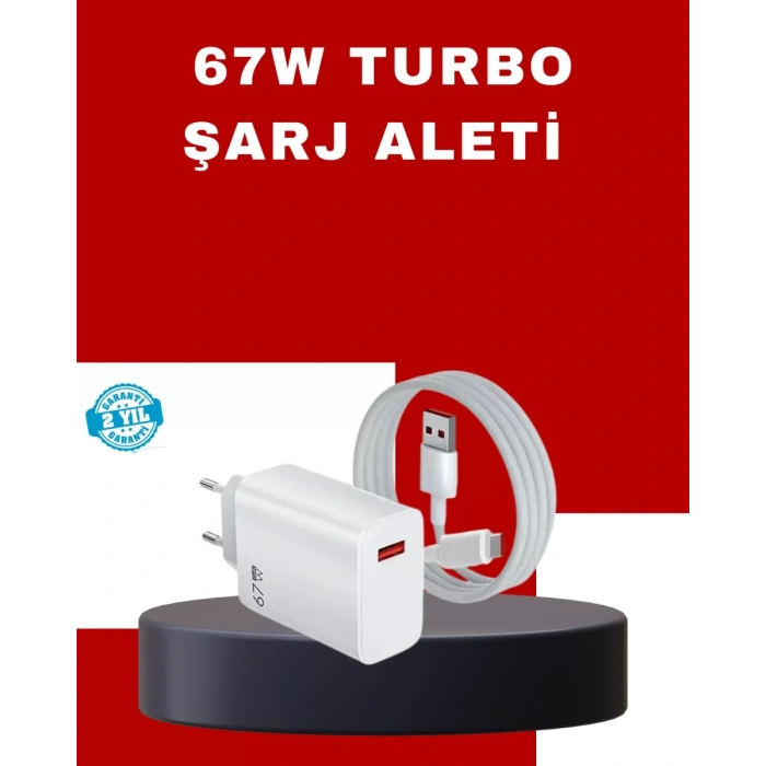 VipMarketim 67 Watt Yüksek Güç Şarj Adaptörü Mi 10 Mi 11 Mi 12 Uyumlu