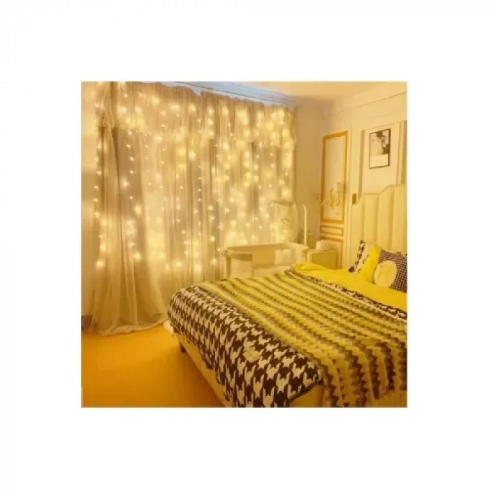 VipMarketim 8 Fonksiyonlu Uzaktan Kumandalı Peri Perde Led - 3x3 Metre Günışığı