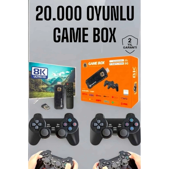 VipMarketim 8K Premium 20.000 Oyunlu Gamebox TV Uyumlu