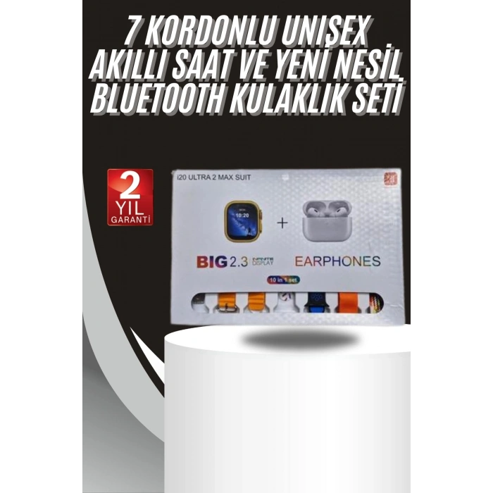 VipMarketim 9 Ultra Akıllı Saat 49mm 2inç Ekran 7 Kordonlu ve Bluetooth Kulaklık