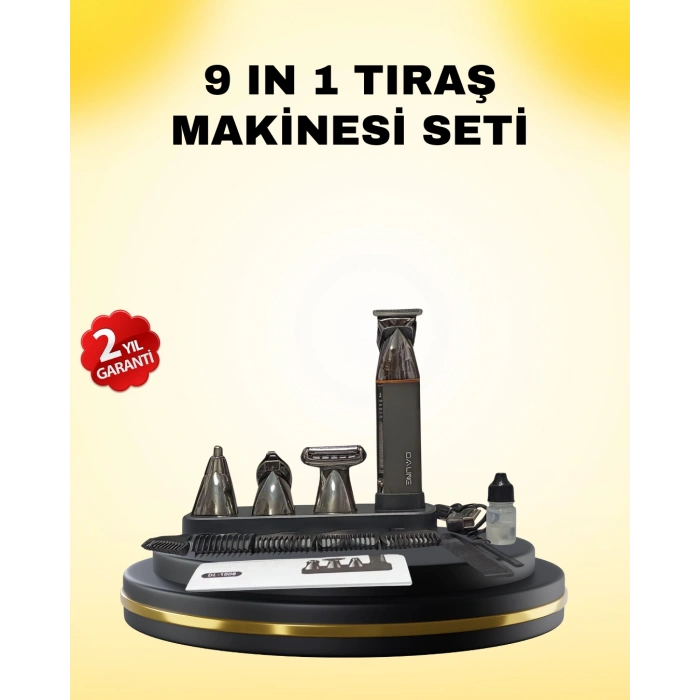 VipMarketim 9’u 1 Arada Bakım Seti Güçlü Motorlu Saç Sakal Burun Kulak Trimmer