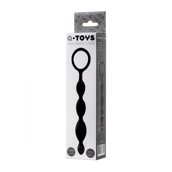 VipMarketim A-toys Anal Boncuk S, Silikon, Siyah, 19,5cm