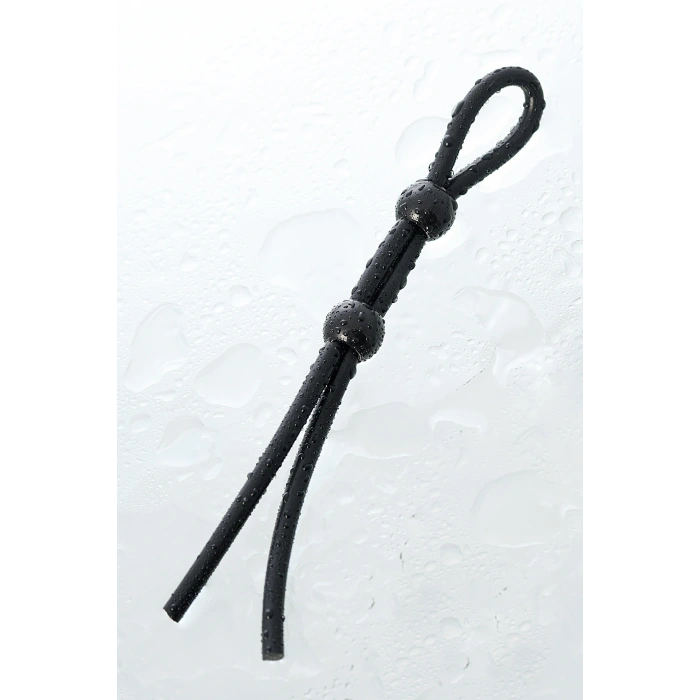 VipMarketim A-toys iki boncuklu penisine kement, silikon, siyah, 19,5 cm